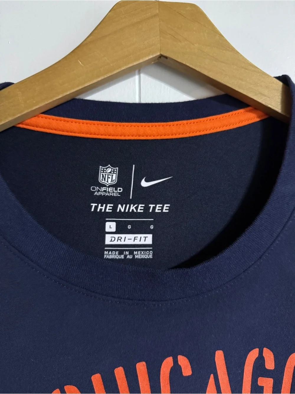 Nike Chicago Bears Long Sleeve Shirt Salute To Service Edition Navy Blue Veteran
